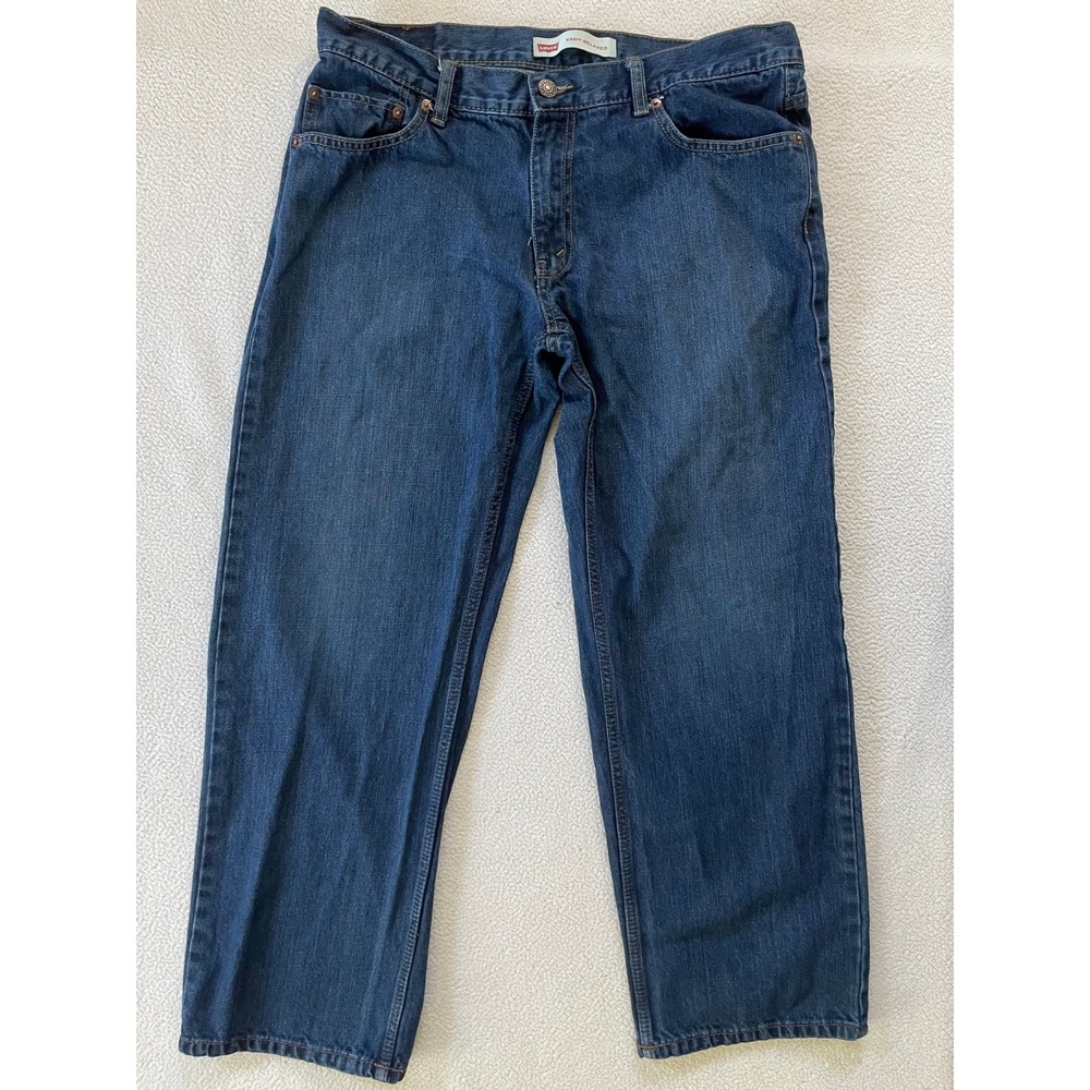 Levi's Mens 36x28 550 Relaxed Fit Jeans Blue Medium Wash Denim